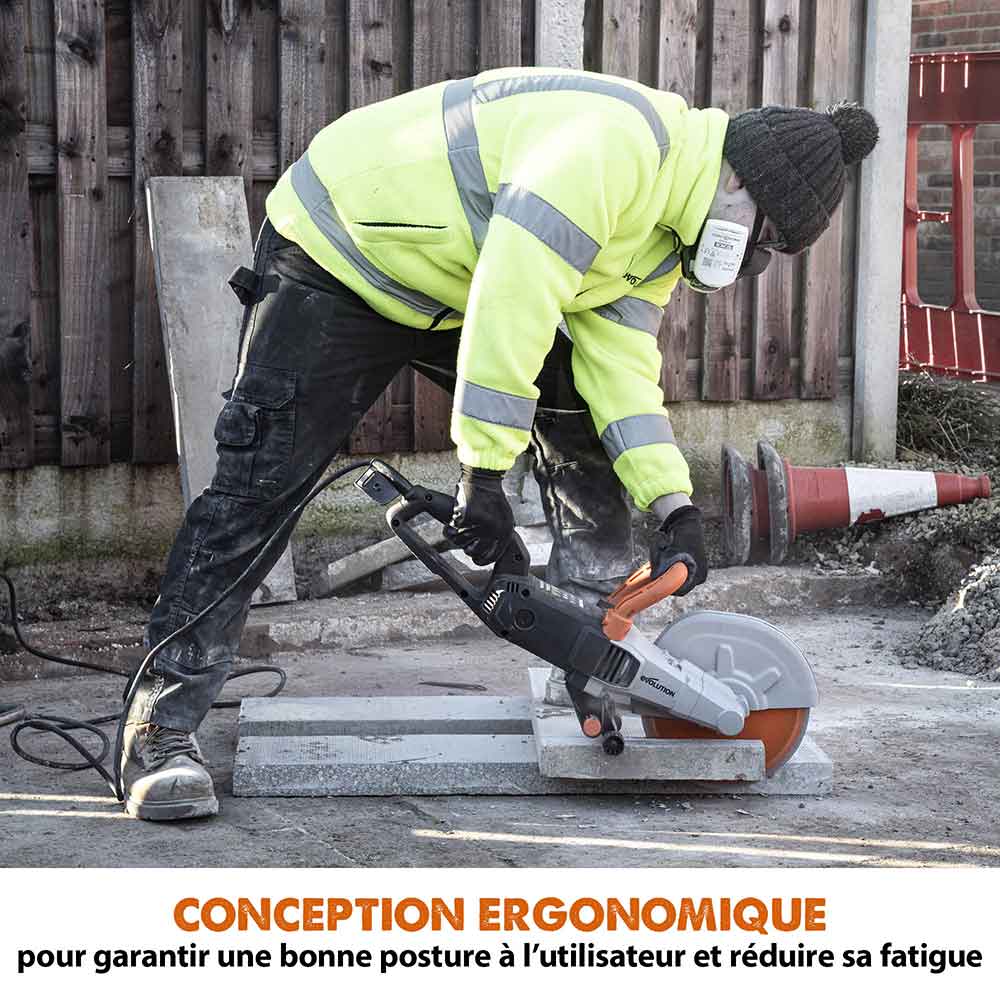 Scie à béton électrique 255mm Evolution R255DCT avec lame diamant premium