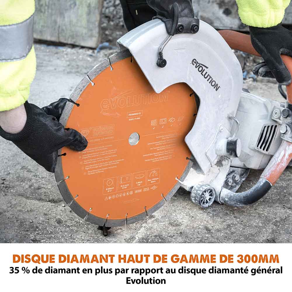 Pack Evolution : Scie à béton 300mm R300DCT+ avec lame diamant premium + pompe à eau 15L manuelle