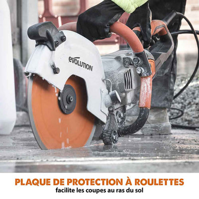 Pack Evolution : Scie à béton électrique 300mm R300DCT+ avec Lame diamant premium + Pompe à eau 15L à pédale