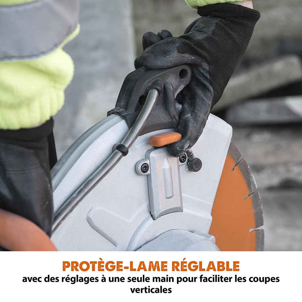 Scie à béton électrique 300mm Evolution R300DCT PLUS avec système anti-poussière et lame diamant premium