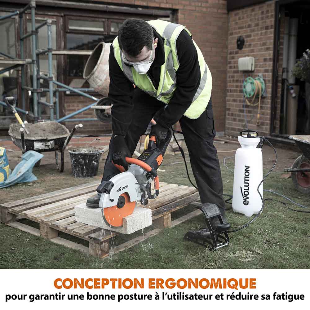 Pack Evolution : Scie à béton 300mm R300DCT+ avec lame diamant premium + pompe à eau 15L manuelle