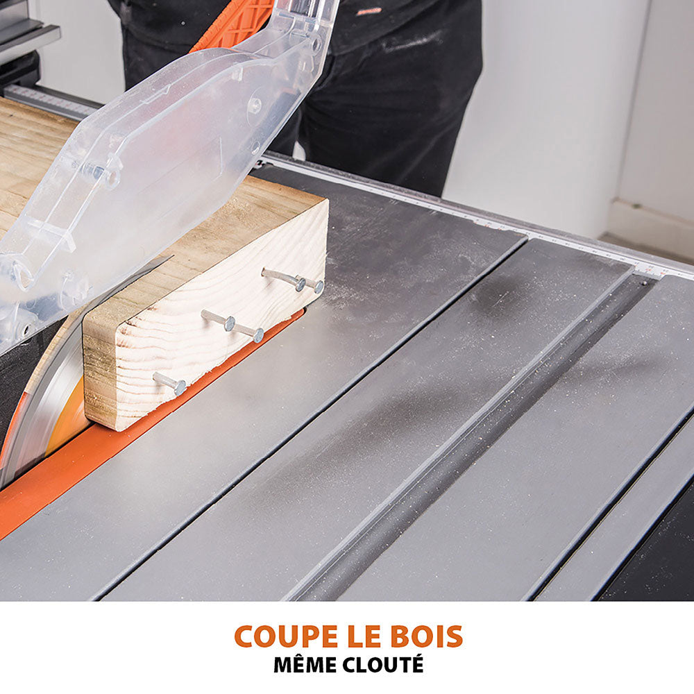Scie sur table 255mm Evolution RAGE5-S avec Lame multi-matériaux TCT (GRADE B)