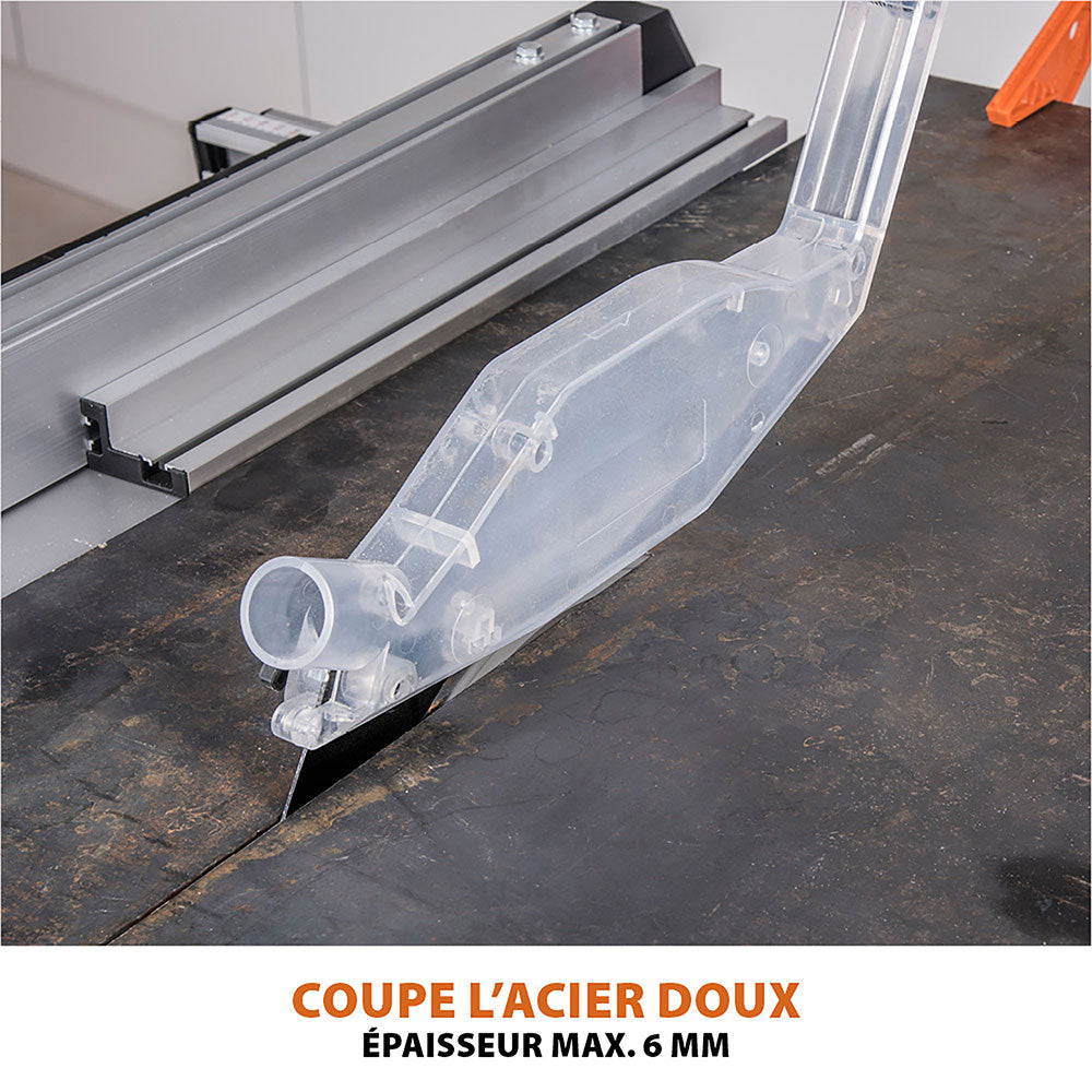 Scie sur table 255mm Evolution RAGE5-S avec Lame multi-matériaux TCT (GRADE B)