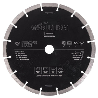 Disque diamant segmenté 230mm alésage 22,2mm Evolution pour scie à béton
