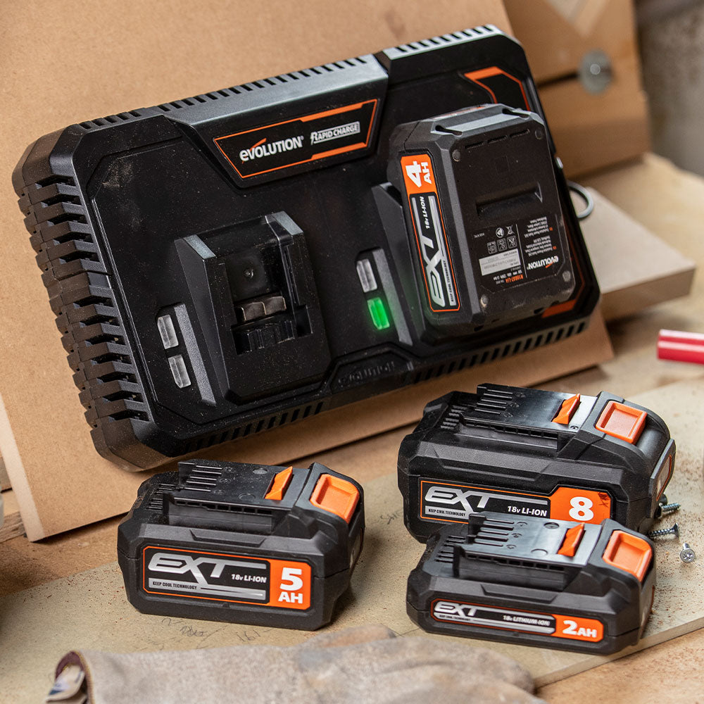 Chargeur double Evolution R18RCH-LI2 18V pour Batterie Li-Ion