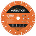 Disque multi-matériaux de démolition, diamant segmenté 230mm alésage 22,2mm Evolution pour scie à béton